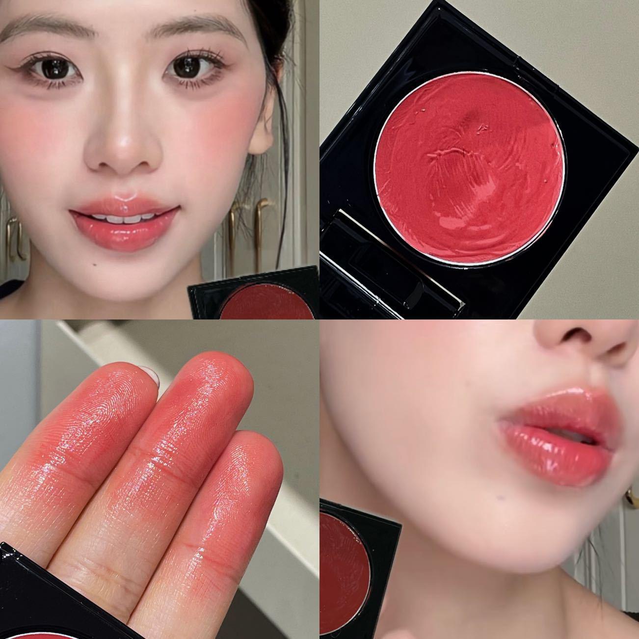 PINKYFOCUS Soft & Moist Lip & Cheek Cream - Natural Nude Brightening Blush