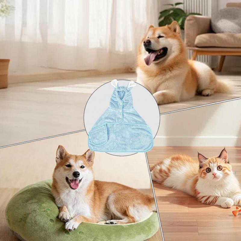 Hondendroogdoek, Super absorberende Badjas, Herbruikbare Microvezel Badhanddoek voor Honden XS-XL