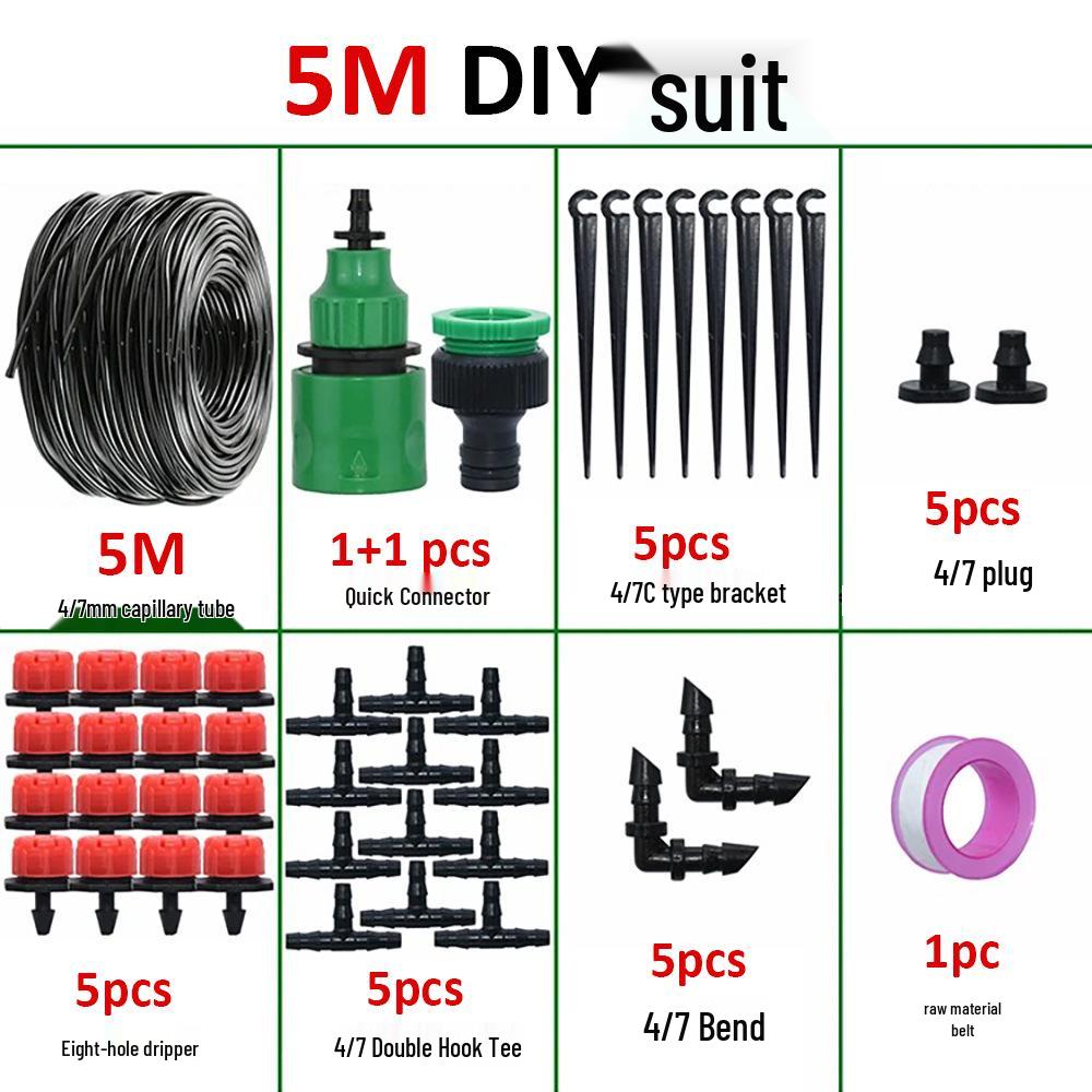 Adjustable Drip Irrigation Nozzle Set for Potted Plants and Garden Watering