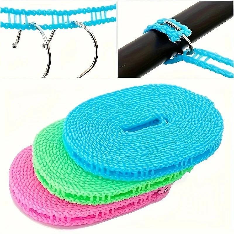 1pc Portable clothesline, upgraded thick anti slip windproof clothesline, camping drying clothes hanging rope