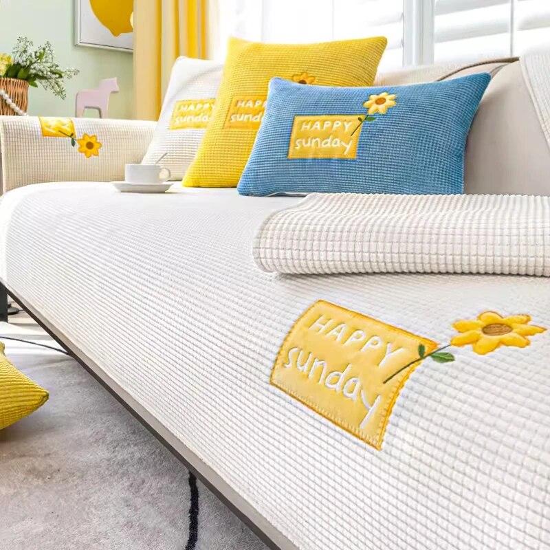 

Многоцветная современная хлопковая подушка для дивана, дышащая, удобная, нескользящая, диванное полотенце, универсальное украшение для гостиной, диванное полотенце 70x70cm 1pcs