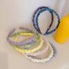 Women Headband Thin Edge Anti-Slip Design Pleated Texture Hair Hoop Commuting