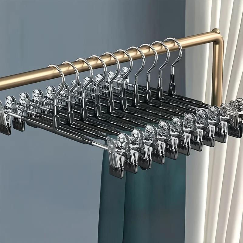 10pcs Hangers for Clothes Metal Non-slip Hanger Anti-slip Clothes Coat Racks Adult Hanger Space-saving Wardrobe Organization