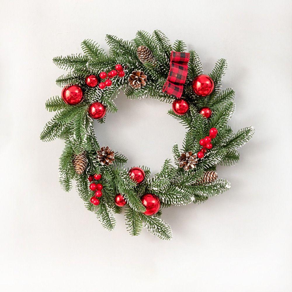 Pinecones Xmas Tree Garland DIY Window Hanging Decor Pendant Wall Hanging Floral Wreath  Window