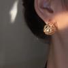 Fashion Glossy Hollow Ball Earring For Women Unusual Creative  Rose Gold Color Ethnic Bride Vintage Daily Jewelry New