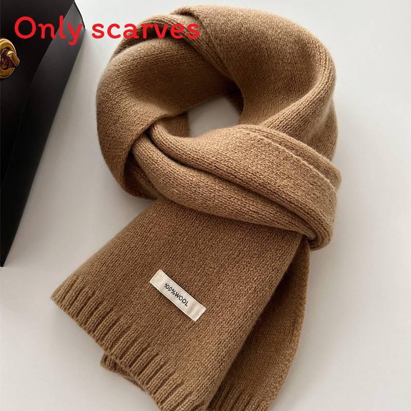 Scarf For Men And Women Solid Color Design Knit Winter Accessory