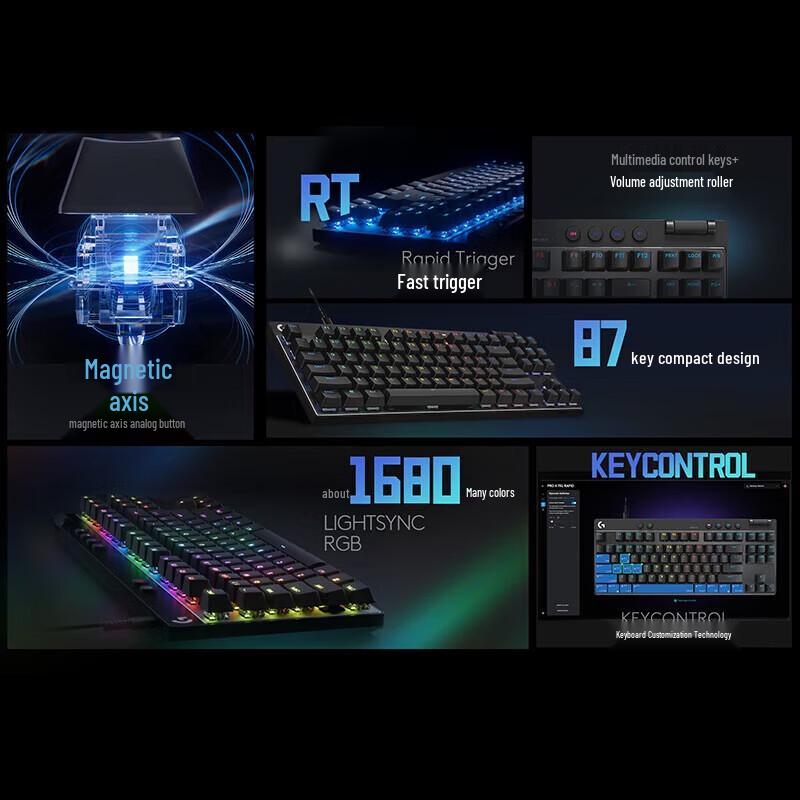 Logitech PRO X TKL RAPID Magnetic Gaming Keyboard with GPW Bundle
