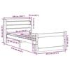 VidaXL Bed Frame with Headboard 90x200 Cm Solid Pine Wood, Bed, Solid Wood Bed Frame, Bedroom Furniture At 3306756