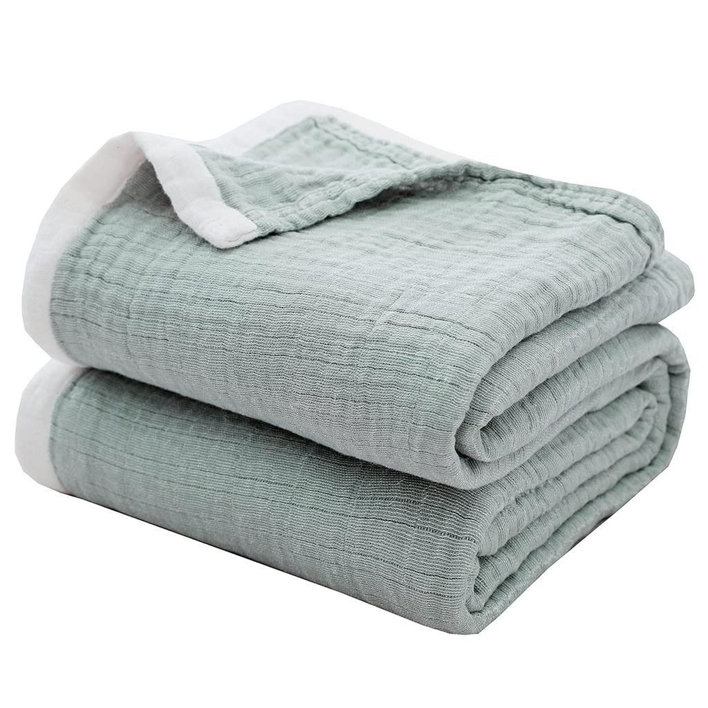 SE Softexly Gauze King Perfect for Naps and Comfortably and Dust 200x230cm Blanket, Double, Queen, Size, 4-Ply, 100% Cotton, Quilting, Soft,