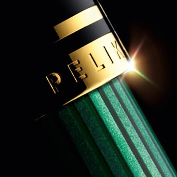 Pelikan Souvern M800 Fountain Pen, Broad Nib, Green Stripe