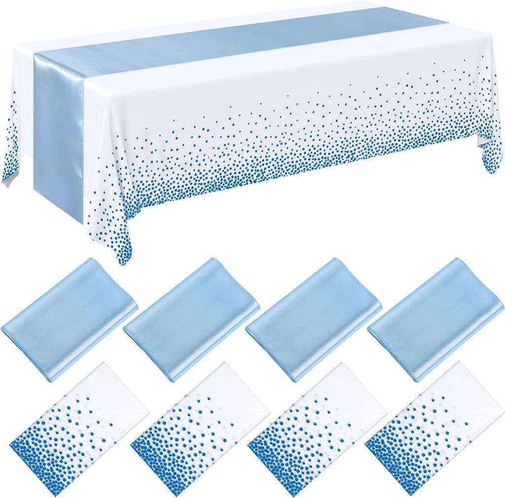 Small Polka Dot Disposable Tablecloth Thickened Waterproof PEVA Tablecloth Home Wedding Birthday Party Decoration Table Cloth