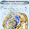 Luxury Brand Mens Watches Fashion Double-sided Hollow Dial Steel Quartz Wristwatch Waterproof Business Men's Clock