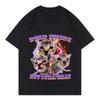 Funny Dead Inside But Still Silly Cat Design T Shirts UnisexTshirt Vintage Round Neck Short Sleeve Trendy Tee Shirt Streetwear