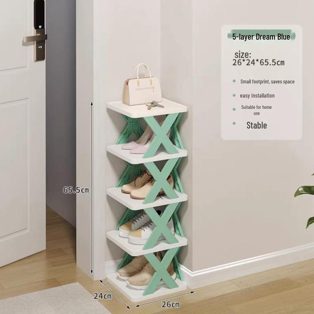 Space-Saving Dustproof Folding Shoe Rack for Narrow Entryways, Offices, or Dorms