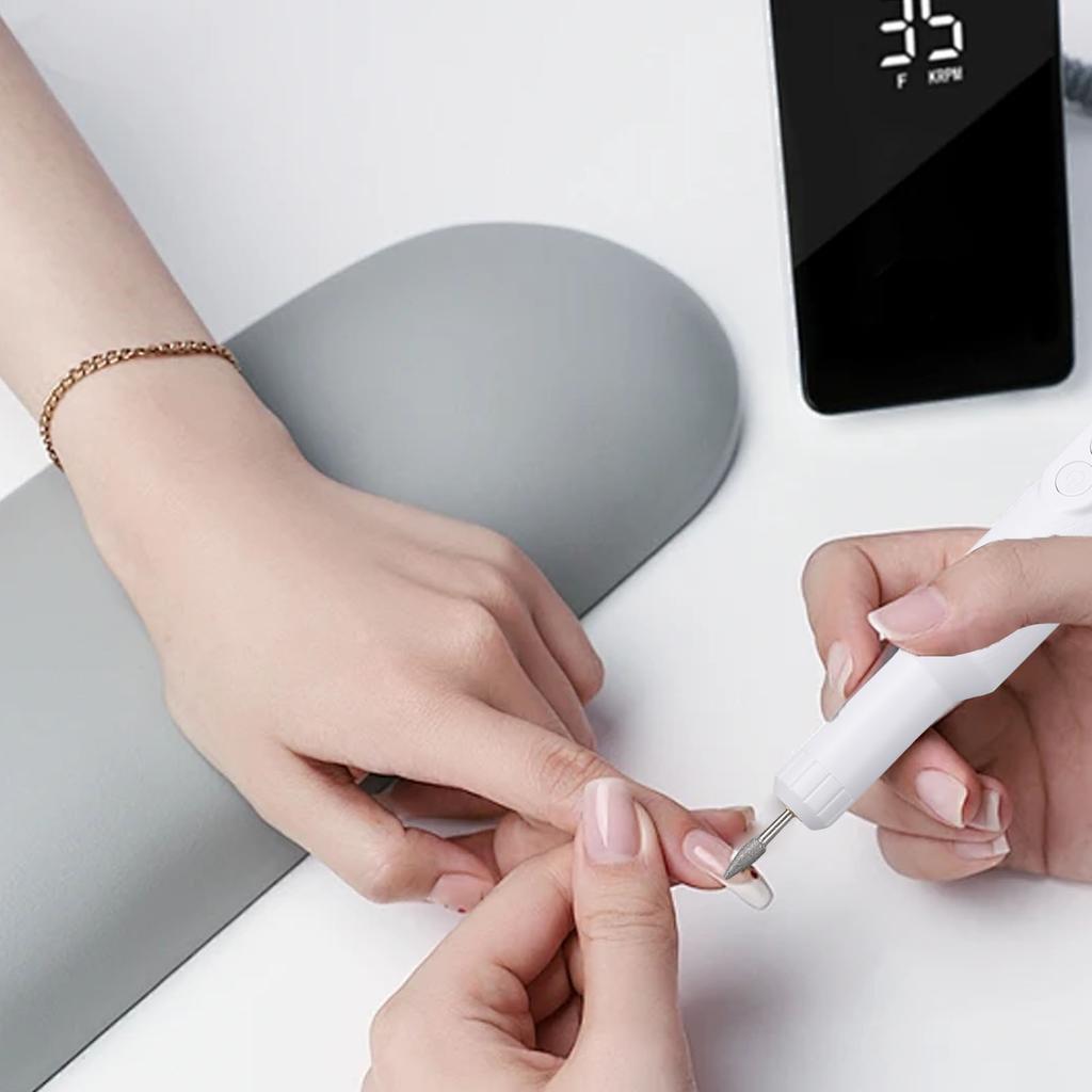 Electric Nail Drill Kit Cordless 18000 RPM LED Display Portable Rechargeable Nail File Machine for Home Salon Use