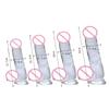 Realistic Clear Dildo Jelly  Balls Dong Suction Cup 4 Size Classic Realistic Dildos