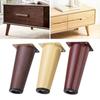 4pcs Wooden Solid Furniture Legs Oblique Straight Adjustable Height Cabinet Legs Modern Short Sloping Style Furniture Feet