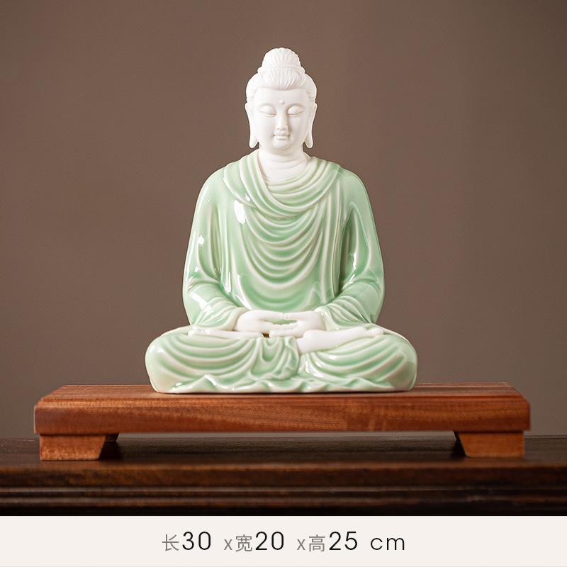 The Buddha statue of Sakyamuni and the Great Sun Buddha for home living room worship, office decoration, craft gifts and ornamen