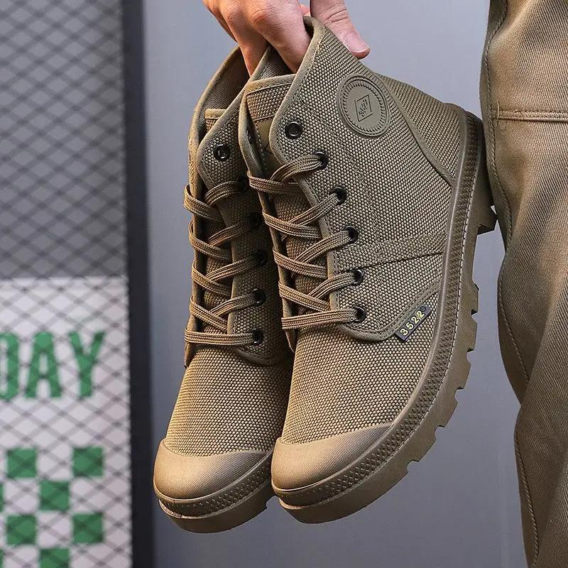 Scarpe da Uomo Trendy Stivali da Uomo Taglio Alto Calzature in Tela Offerte Originali Prezzo Basso Comode Casual Taglia 44 In Promozione Nuovo