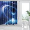 Universe Starry Sky Shower Curtain Bathroom Decor Bath Curtains Waterproof Polyester Christmas Snowflake Bathroom Curtains