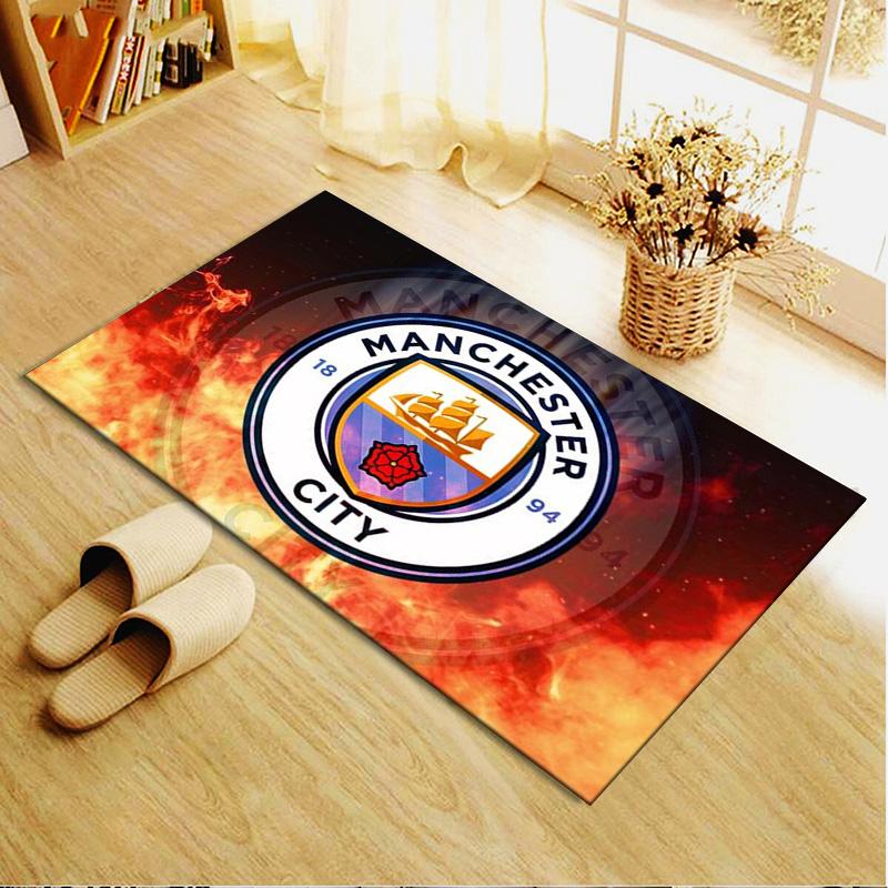 Manchester City FC Carpet Rug for Living Room Bedroom Home Sofa Decoration,Kids play Non-slip Floor Mat