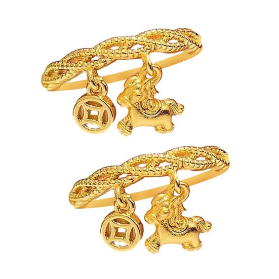 1/2Pcs Finger Ring Horse Head Money Design Women Ring 2026 Year of Horse Opening Adjustable Ring Jewelry Accessories