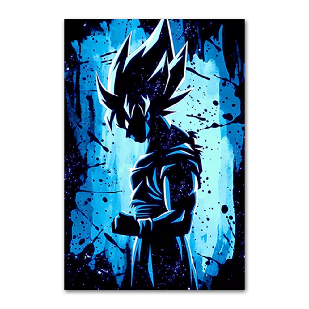 Japanese Modern Anime Retro Dragon Ball Poster Goku Gohan Vegeta Piccolo Friza Canvas Painting Print Wall Art Children Gift