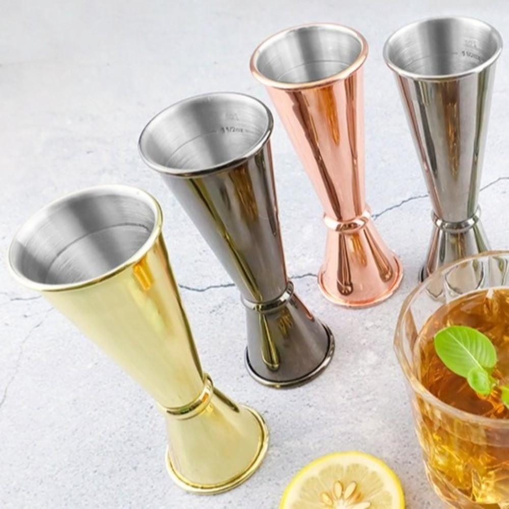 1oz / 2oz Double Cocktail Jigger Stainless Steel Cocktail Measuring Cup  Bartending Tools