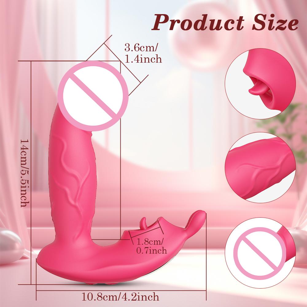 Wearable Dildo Vibrator APP Control Women Clit Clitoris Stimulator G Spot Female Licking Vibrating Rabbit Sex Toys for Adults