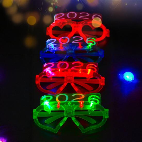 Fun Sunglasses LED Light Up Heart Glasses Glow in The Dark Party Eyewear for Concerts Nightclubs Raves