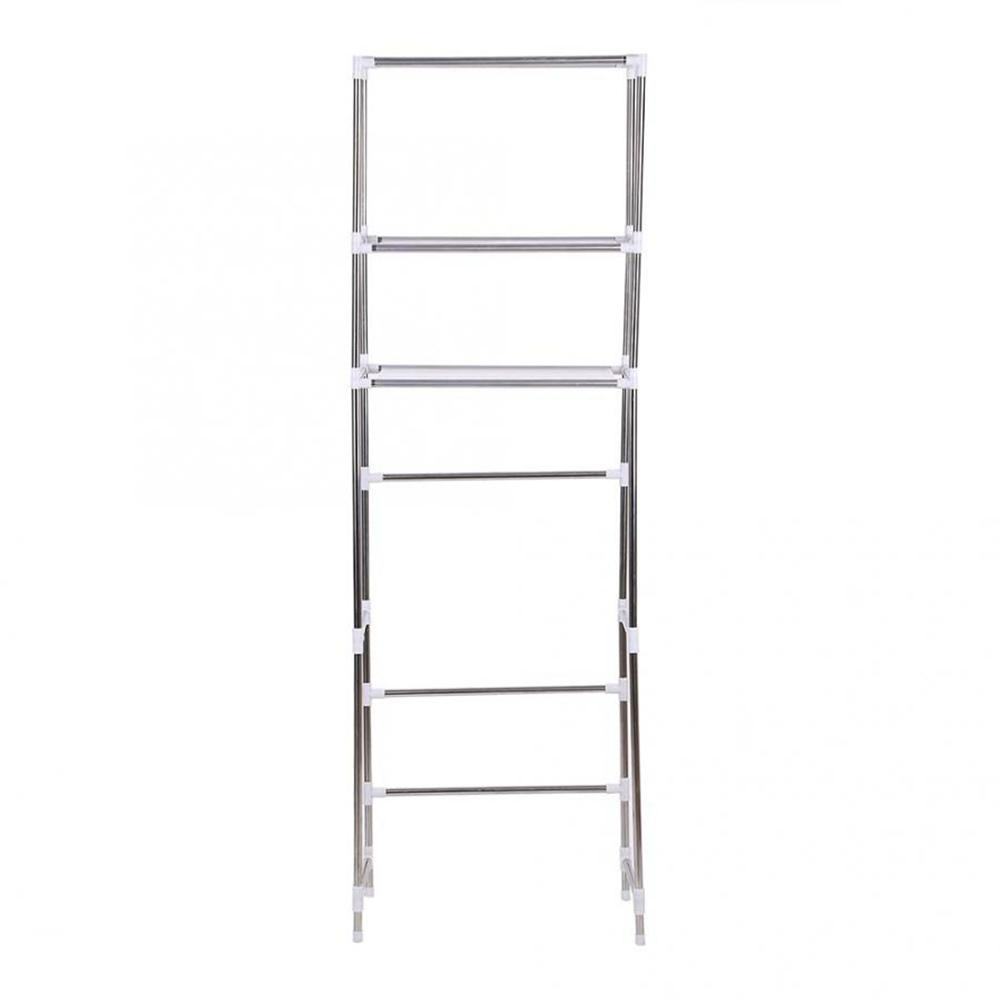 

Стеллаж для хранения над унитазом, для стиральной машины в прачечной, для ванной комнаты, 3-ярусный, органайзер, 165*53см белый