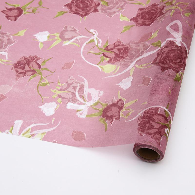 5Yards/rotolo Carta Artistica per Confezionamento Bouquet Floreale Carta per Confezionamento Carta Interna in Cotone Latte Carta Non Tessuta Stampata Carta di Cotone