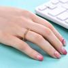 Trendy 2MM Tri-Color Stainless Steel Ribbed Ring