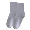 Women's Solid Color Mid-Calf Cotton Socks - Sweat-Absorbent, Breathable & Loose Fit, Ideal for Spring & Autumn