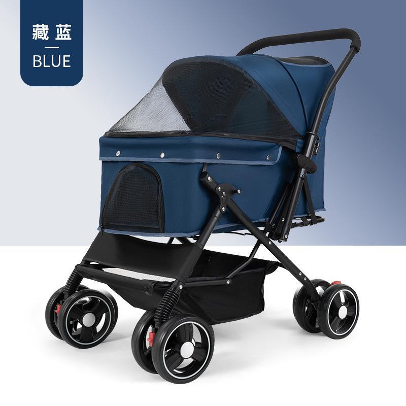 Reversible Pet Stroller Dog Dog Cat Light Foldable Out Pet Stroller Small Dog Stroller