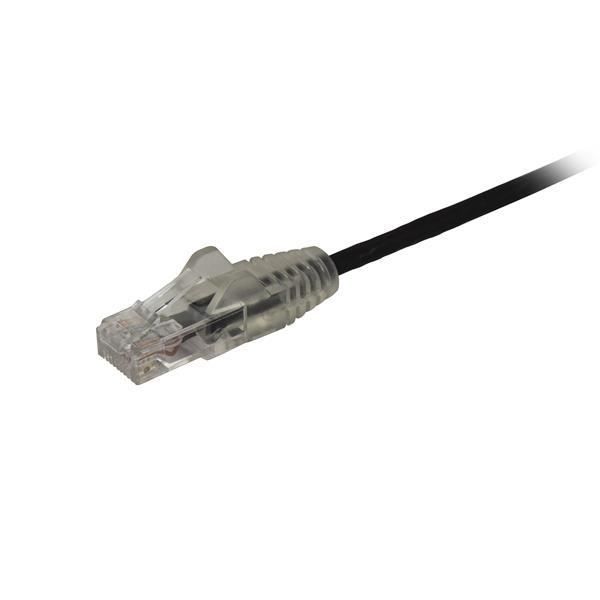 Câble réseau - STARTECH - 0.5M SLIM CAT6 - Noir - 28 AWG - Fil de cuivre de 0,25 mm²