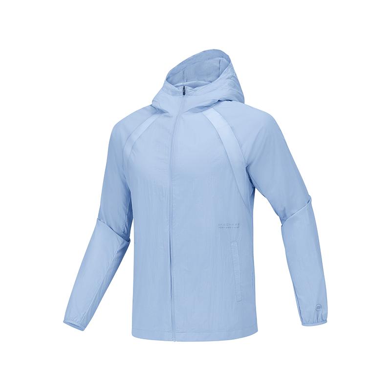 Skechers Fashionable Comfortable Versatile Lightweight Hooded Jacket Unisex Jacket Matte-Light-Blue P225U071-05CA XS