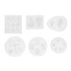 6Pcs Silicone Mold Skull Cross Ghost Shape Flexible Soft Reusable Transparent Silicone Mold for Baking DIY Craft