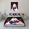 Snowman with Christmas Ornaments Bedding Duvet Cover Set Duvet Cover Pillowcases  (1*Duvet Cover 2*Pillowcases, Without Duvet Insert)