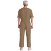 Mono Adaptativo con Cremallera para Hombre Cuello Redondo Media Manga Cintura Elástica Cremallera Trasera Invisible Bolsillo con Solapa Fácil de Poner