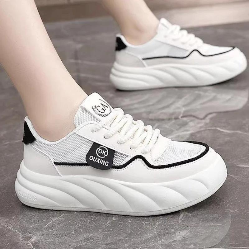 Sommer Weiße Damen Sneaker Mesh Casual Sneaker Sportschuhe für Damen Atmungsaktive Laufschuhe Frau Weiche Sohle Damenschuhe tenis
