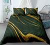 Chic Marble Duvet Cover Microfiber Mint Gold Glitter Turquoise Bedding Set Abstract Aqua Blue Quilt Cover Single Twin Full