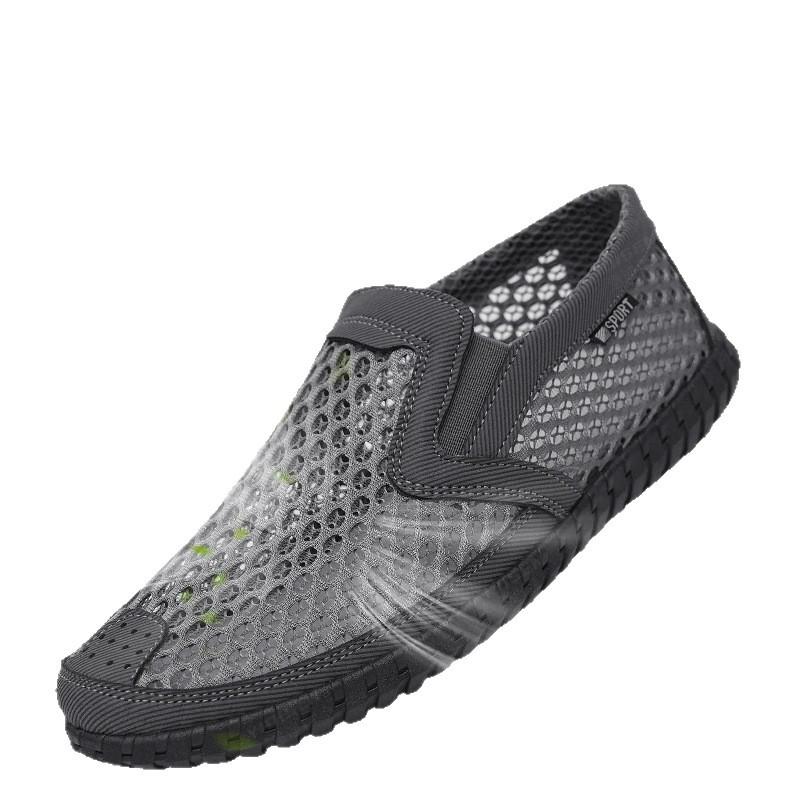 Men's Summer Mesh Breathable Shoes – Non-Slip Soft Sole Casual Sandals for Middle-Aged Dads