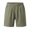 Men's Casual Loose Fit Linen Shorts with Elastic Waistband Drawstring and Pockets for Daily Commute Sport Beachwear