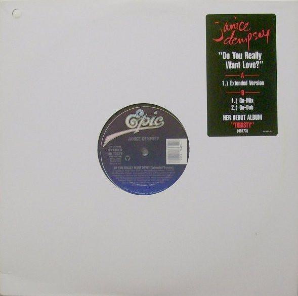 

12inch Record JANICE DEMPSEY - Do You Really Want Love 4973375 Epic 1990 US Rap & Hip-Hop/R&B Used