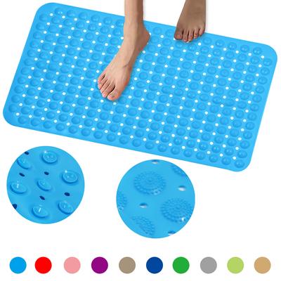 Home Anti Slip Shower Floor Bath Mat Bathroom Mat Suction Cup Massage Point