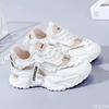 Fashion Trendy Thick Soled Mesh Women's Running Sports Versatile White Shoes Women's Simple Single Shoes Sneakers Zapatillas De Mujer