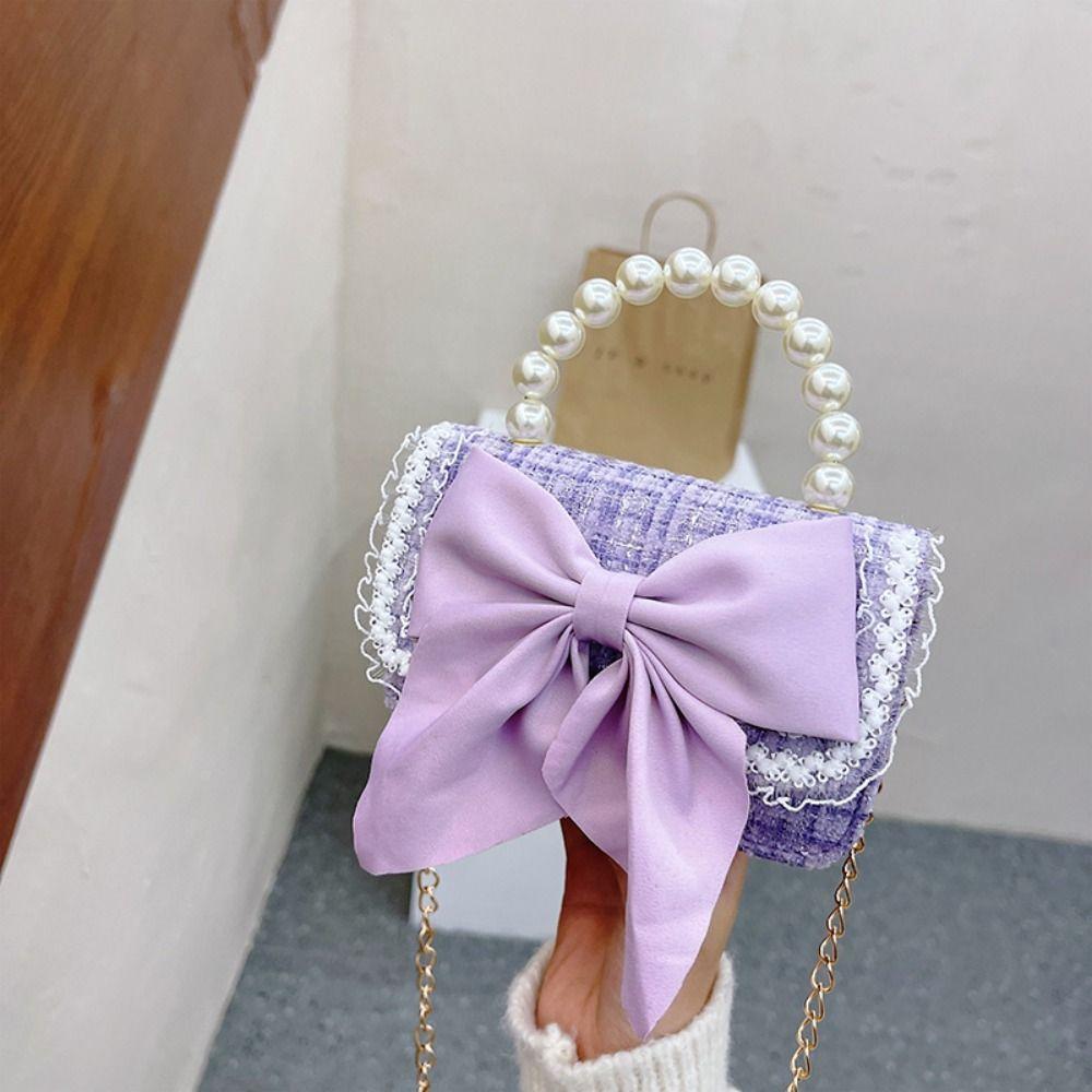 

Сумка через плечо Pearl Bow Princess, персонализированная, маленькая, в стиле аромата, в виде помады, для вечеринки