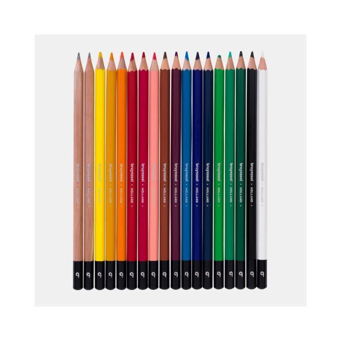 Colored Pencils - BRUYNZEEL - 12+6 Free - High Quality - 18 Colors - Mixed