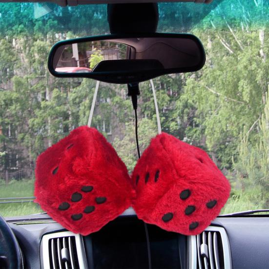 Plyšová kostka Hračka Barevná 6cm Kostka Nadýchaná Tečkovaná kostka Plyšáci Dekorace Houbová výplň Kostka Plyšový přívěsek Doplňky na batoh Interiér auta